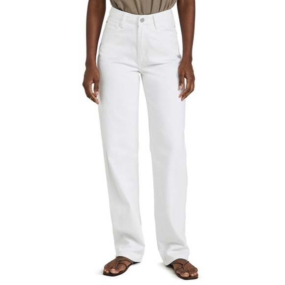 WeWoreWhat Denim - NEW WEWOREWHAT White Mid-Rise Straight Leg Jeans
